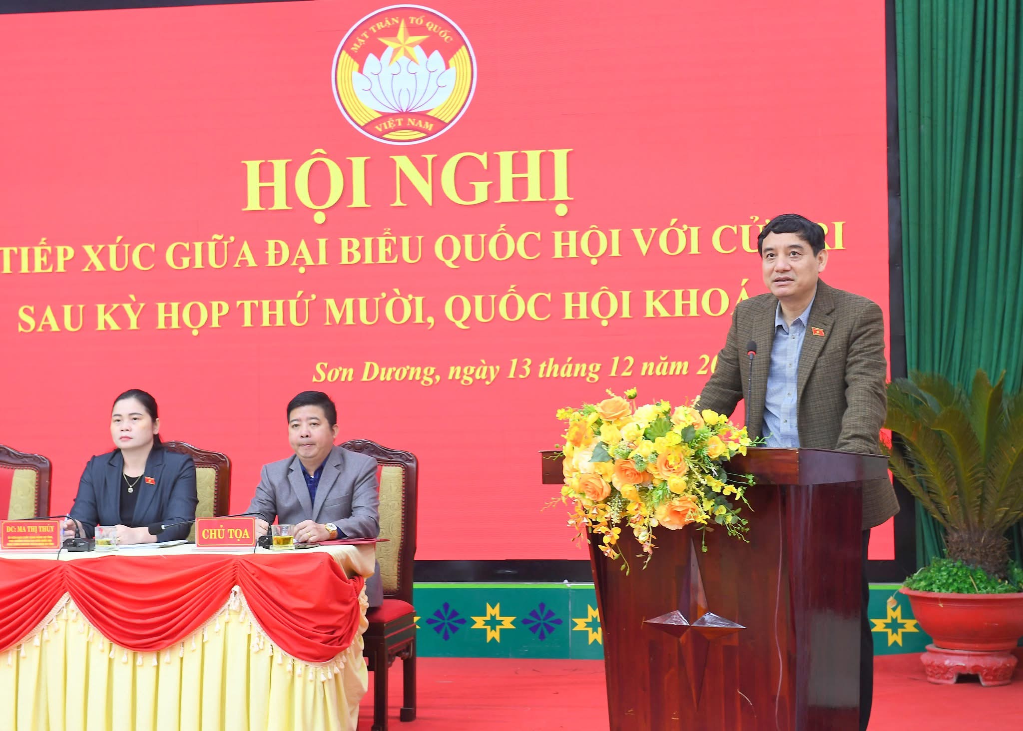 Đoàn đại biểu Quốc hội tỉnh tiếp xúc cử tri xã Sơn Dương sau Kỳ họp thứ 10, Quốc hội khóa XV 