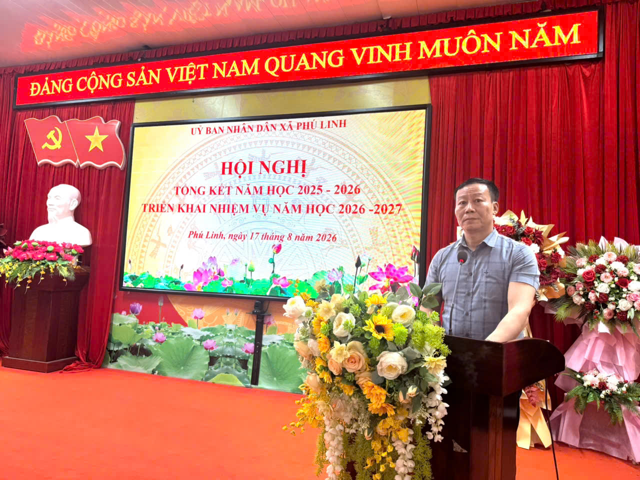 Xã Phú Linh tổ chức Hội nghị tổng kết năm học 2025-2026, triển khai nhiệm vụ năm học 2026-2027