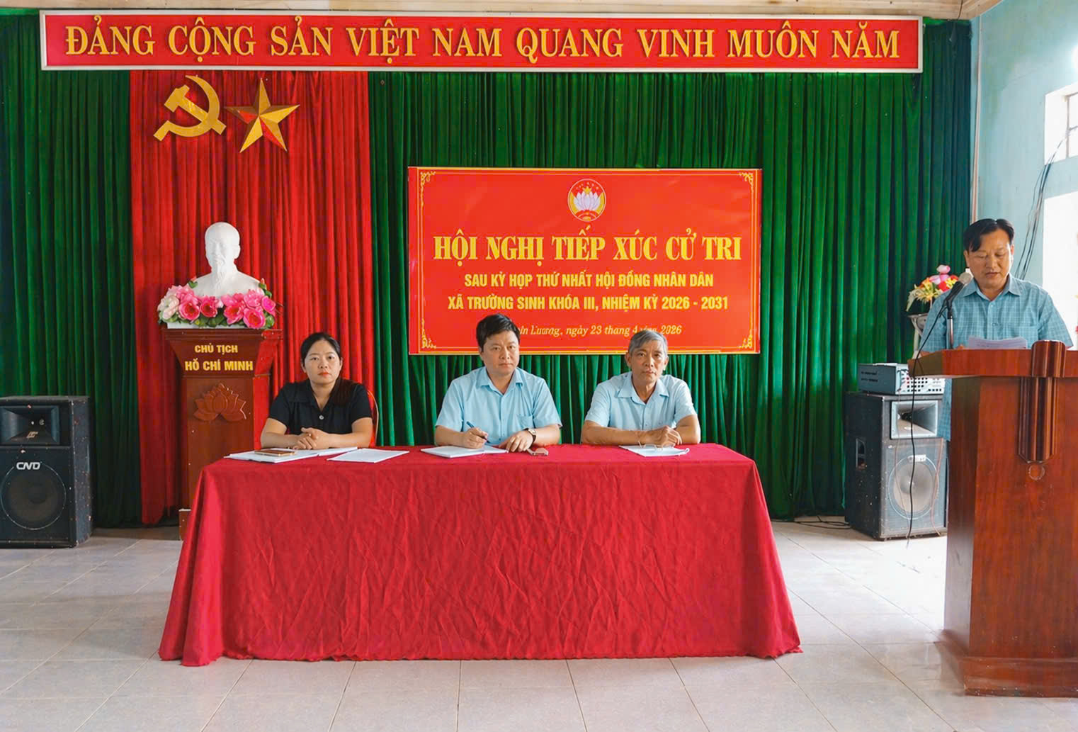 Đại biểu Hội đồng nhân dân xã Trường Sinh khóa III, nhiệm kỳ 2026 - 2031 tiếp xúc cử tri sau kỳ họp thứ nhất