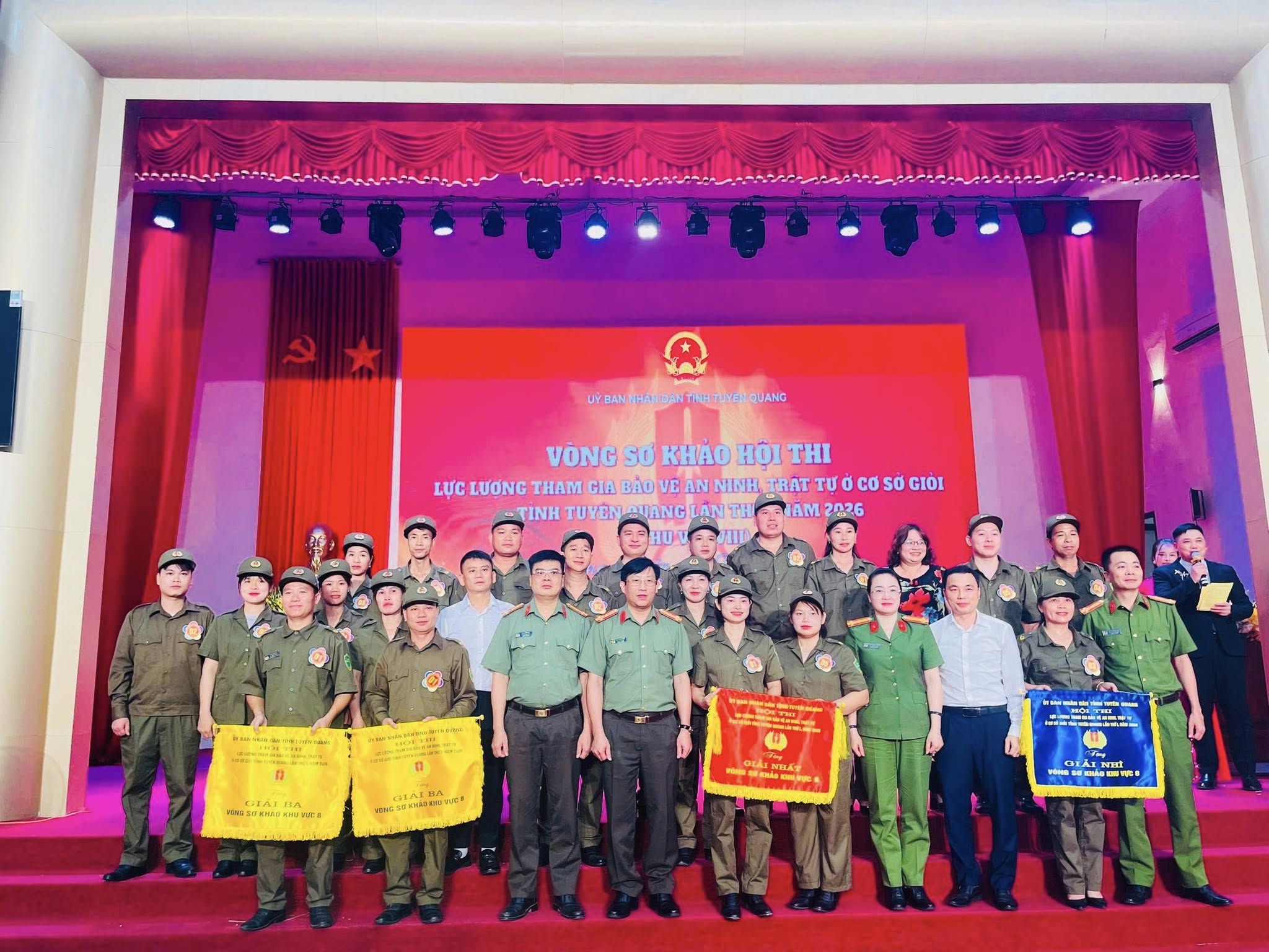 ĐỘI THI XÃ HÒA AN XUẤT SẮC GIÀNH GIẢI BA TẠI VÒNG SƠ KHẢO HỘI THI “LỰC LƯỢNG THAM GIA BẢO VỆ AN NINH, TRẬT TỰ Ở CƠ SỞ GIỎI” NĂM 2026