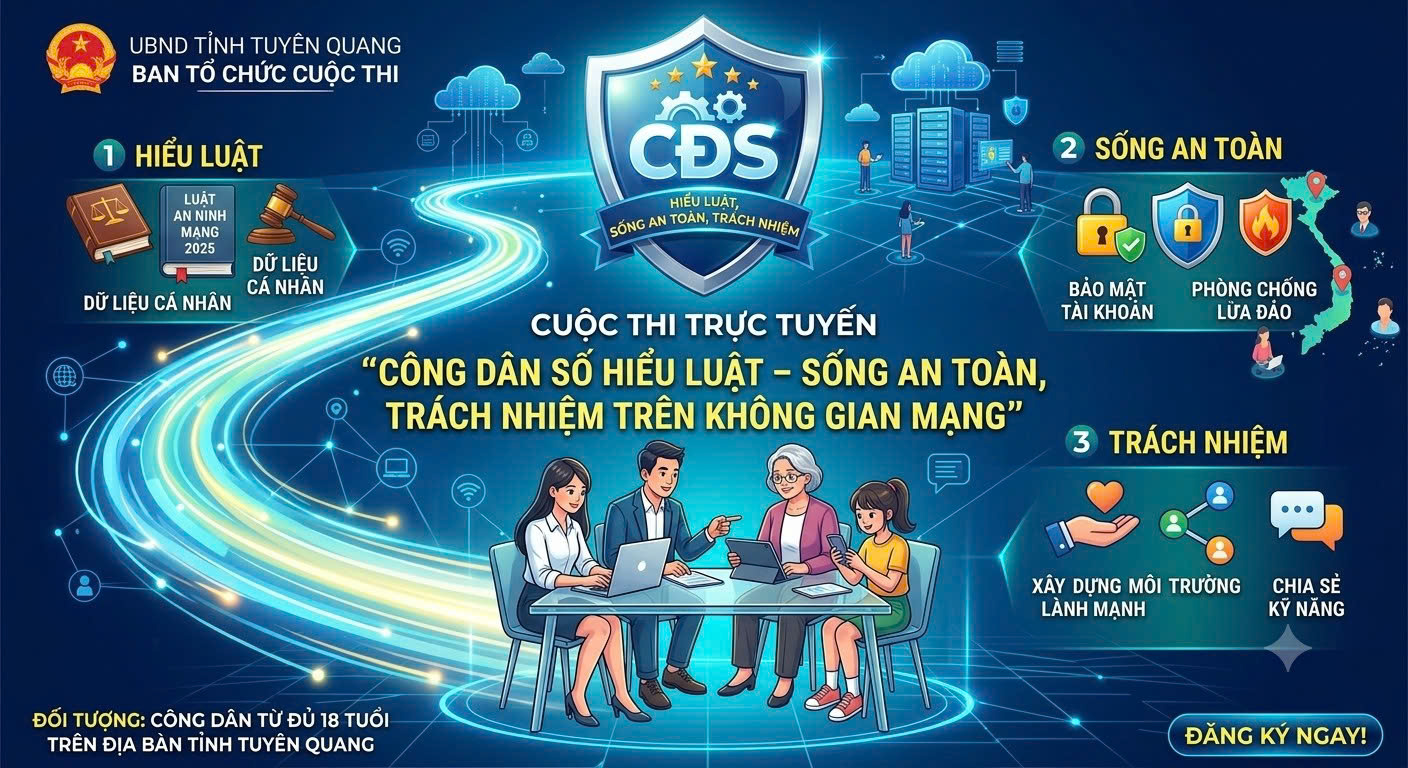 Thể lệ cuộc thi trực tuyến “Công dân số hiểu luật – Sống an toàn, trách nhiệm trên không gian mạng”