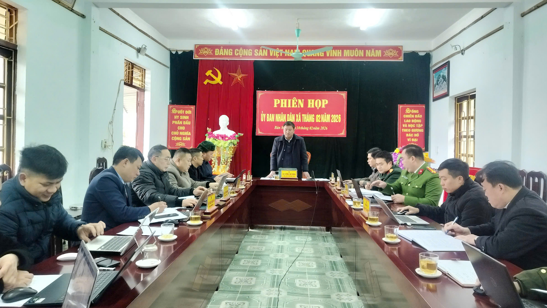 UBND XÃ BẢN MÁY TỔ CHỨC PHIÊN HỌP THƯỜNG NIÊN THÁNG 02 NĂM 2026