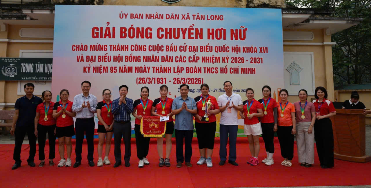 BẾ MẠC GIẢI BÓNG CHUYỀN HƠI XÃ TÂN LONG NĂM 2026