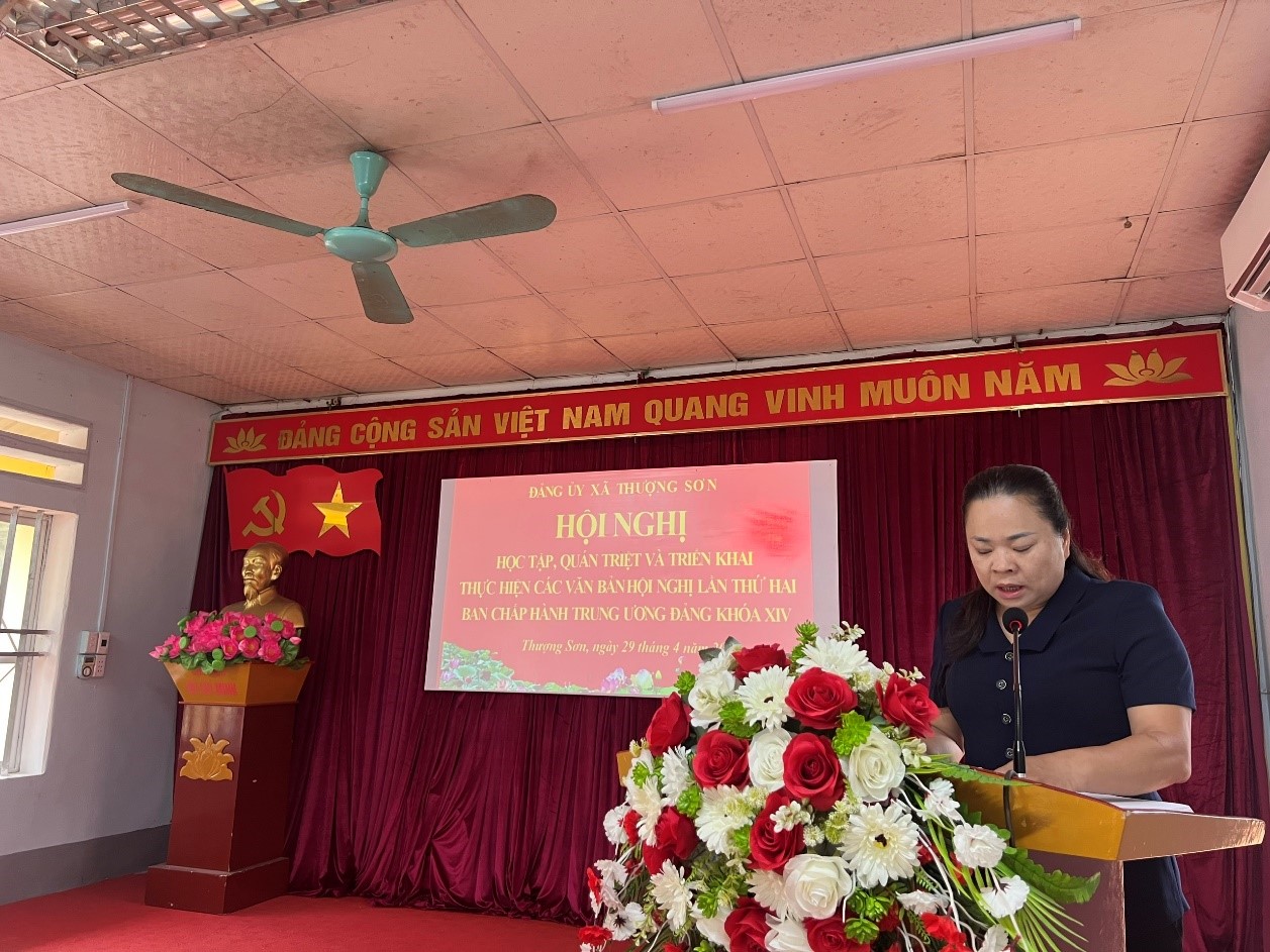 ĐẢNG ỦY XÃ THƯỢNG SƠN TỔ CHỨC HỘI NGHỊ HỌC TẬP, QUÁN TRIỆT, TRIỂN KHAI CÁC VĂN BẢN CỦA ĐẢNG