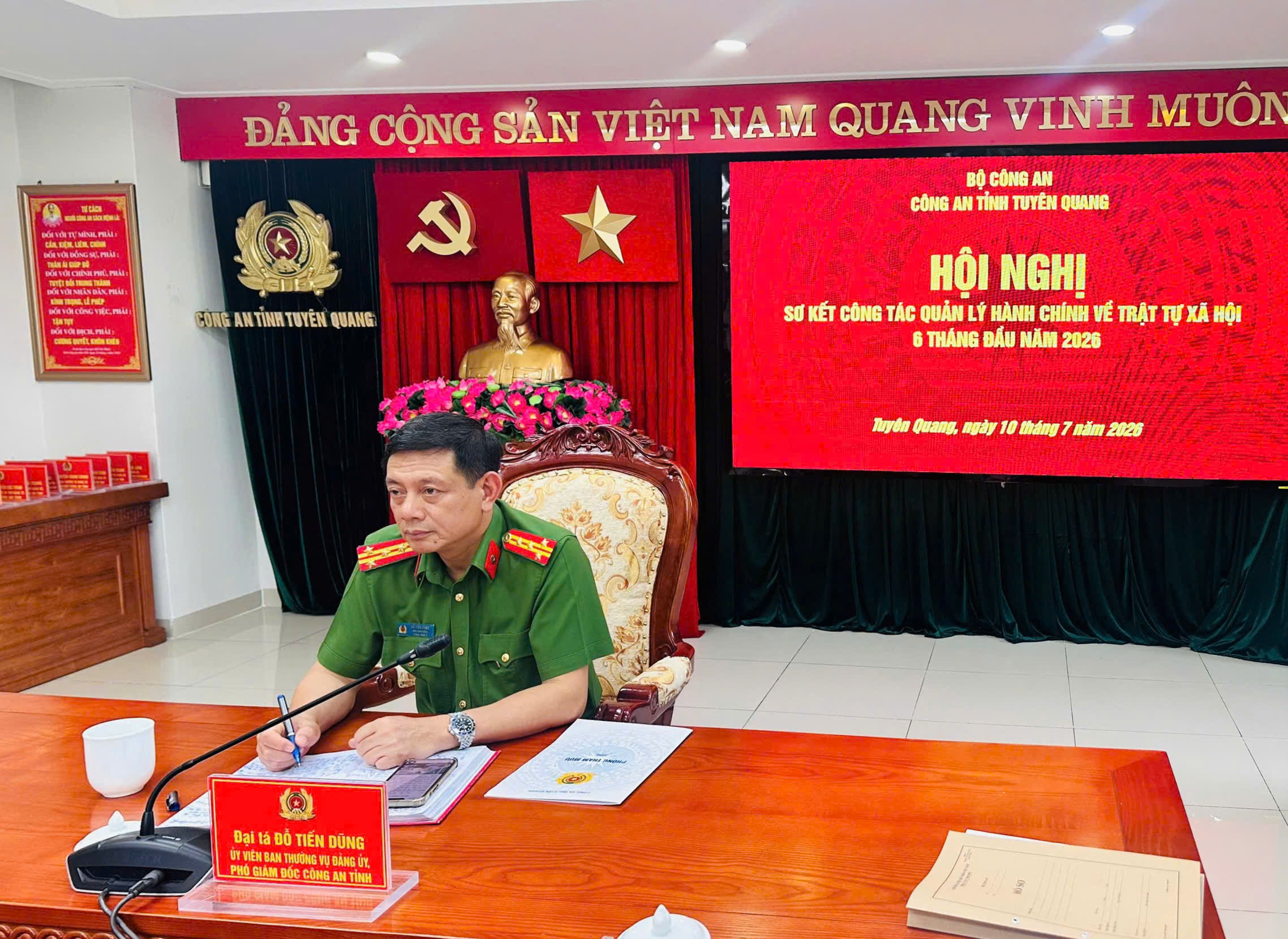 LỰC LƯỢNG CẢNH SÁT QUẢN LÝ HÀNH CHÍNH VỀ TRẬT TỰ XÃ HỘI TỔ CHỨC SƠ KẾT CÔNG TÁC 6 THÁNG ĐẦU NĂM 2026 