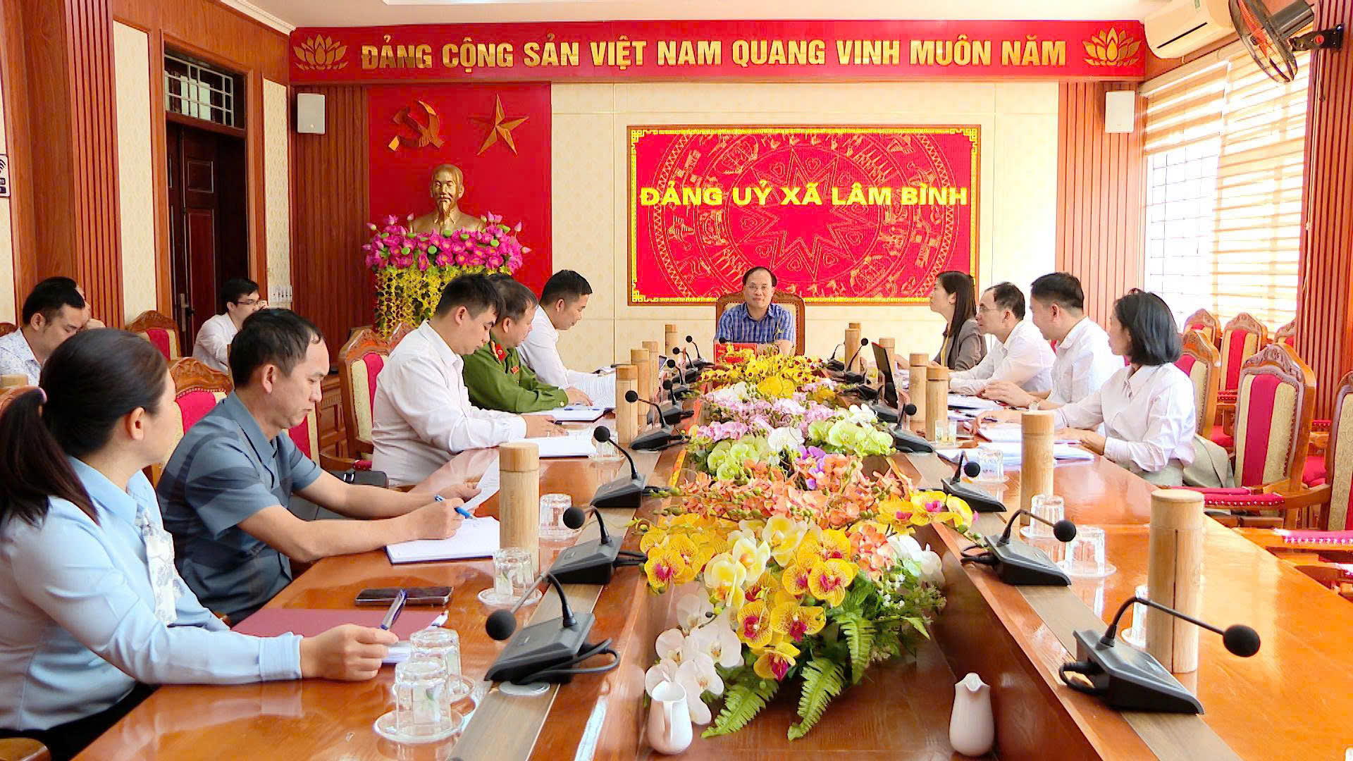 Hội nghị Ban Thường vụ Đảng ủy xã Lâm Bình