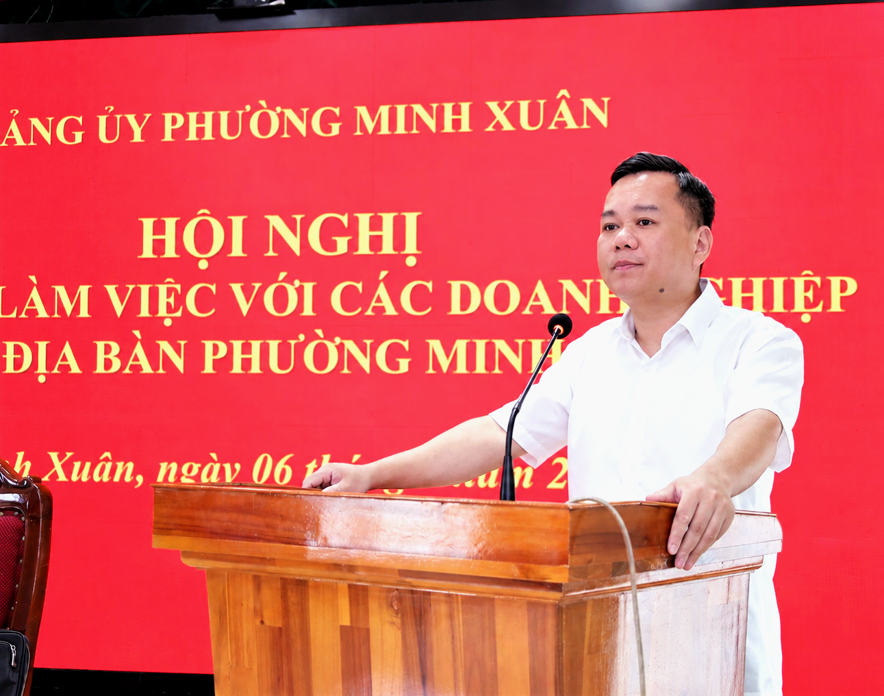 Hội nghị công tác xây dựng Đảng trong các cấp ủy, tổ chức Đảng doanh nghiệp trực thuộc Đảng ủy phường Minh Xuân