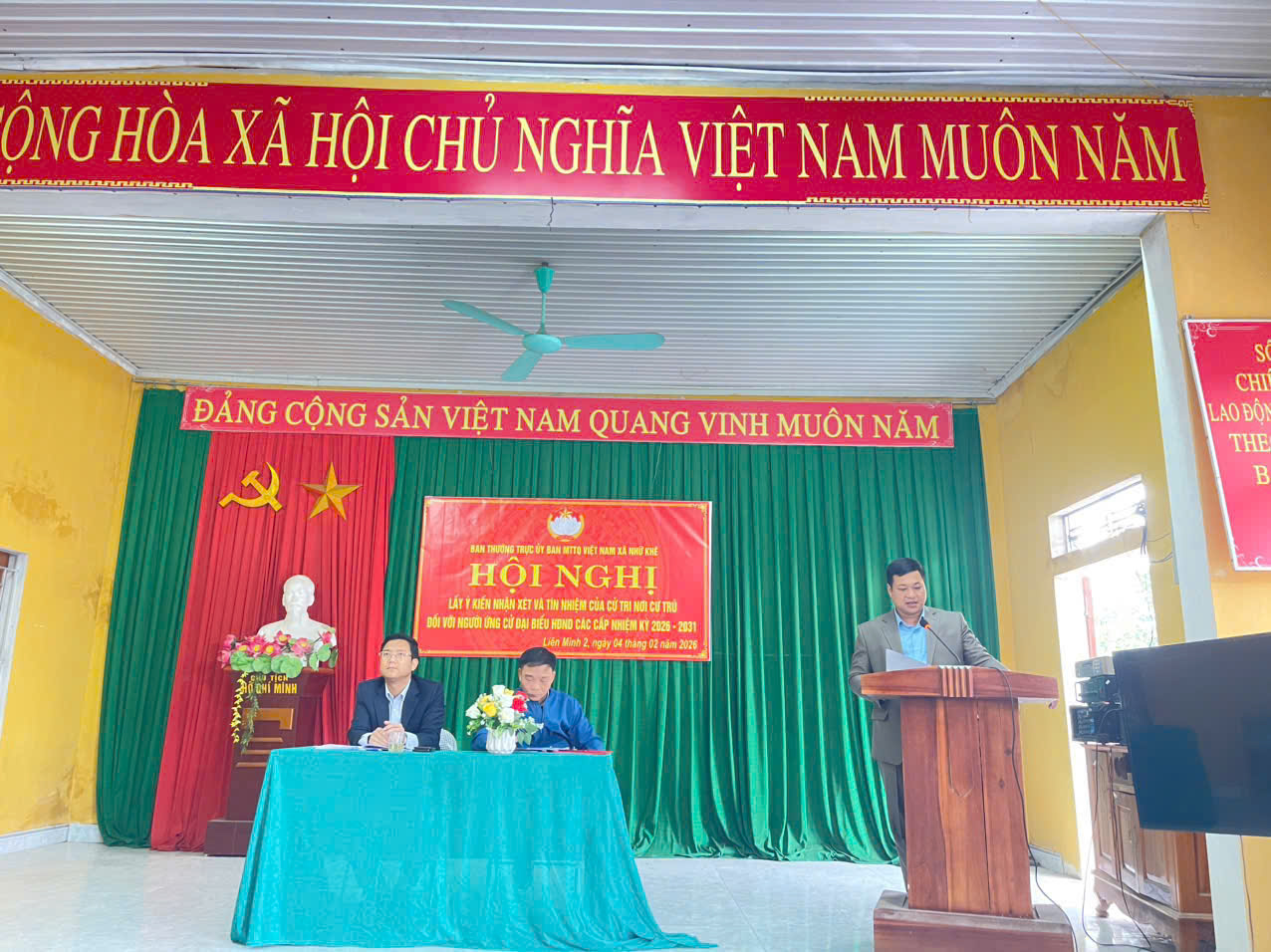  22/22 THÔN TRÊN ĐỊA BÀN XÃ NHỮ KHÊ TỔ CHỨC THÀNH CÔNG HỘI NGHỊ LẤY Ý KIẾN CỬ TRI NƠI CƯ TRÚ (đối với người được giới thiệu ứng cử đại biểu HĐND xã)