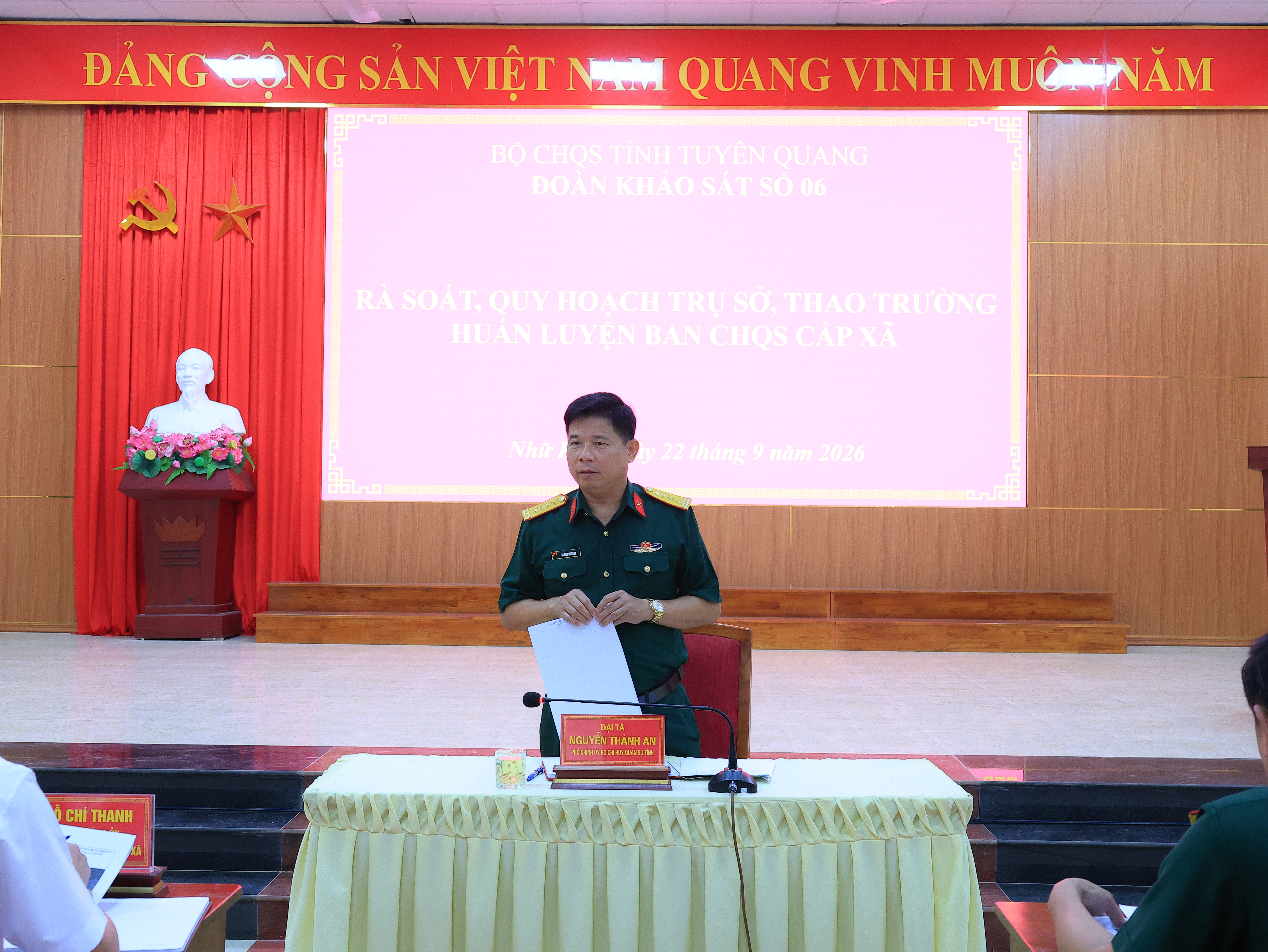 RÀ SOÁT, DỰ KIẾN QUY HOẠCH TRỤ SỞ VÀ THAO TRƯỜNG HUẤN LUYỆN BAN CHỈ HUY QUÂN SỰ XÃ NHỮ KHÊ