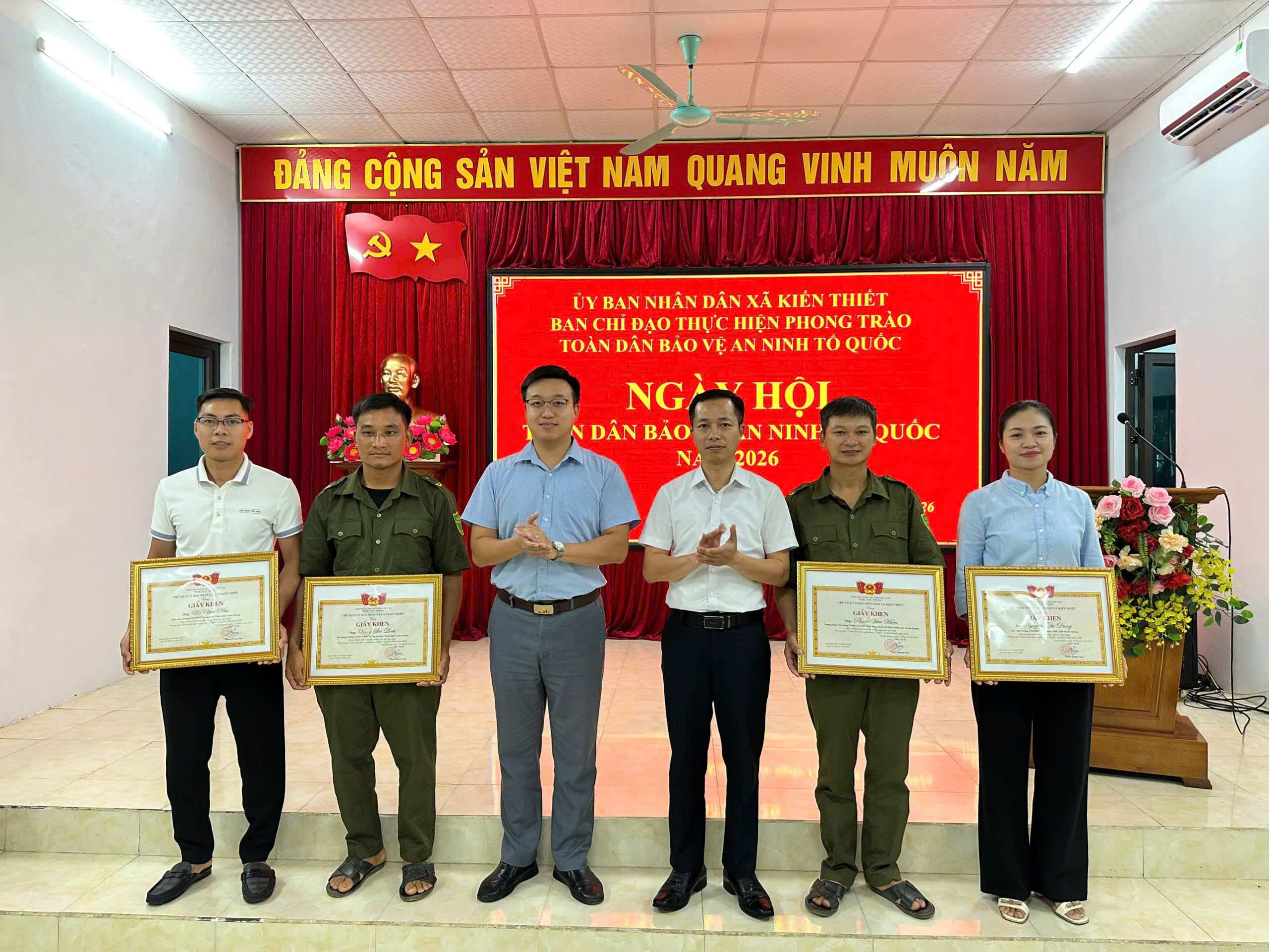 XÃ KIẾN THIẾT TỔ CHỨC NGÀY HỘI TOÀN DÂN BẢO VỆ AN NINH TỔ QUỐC NĂM 2026