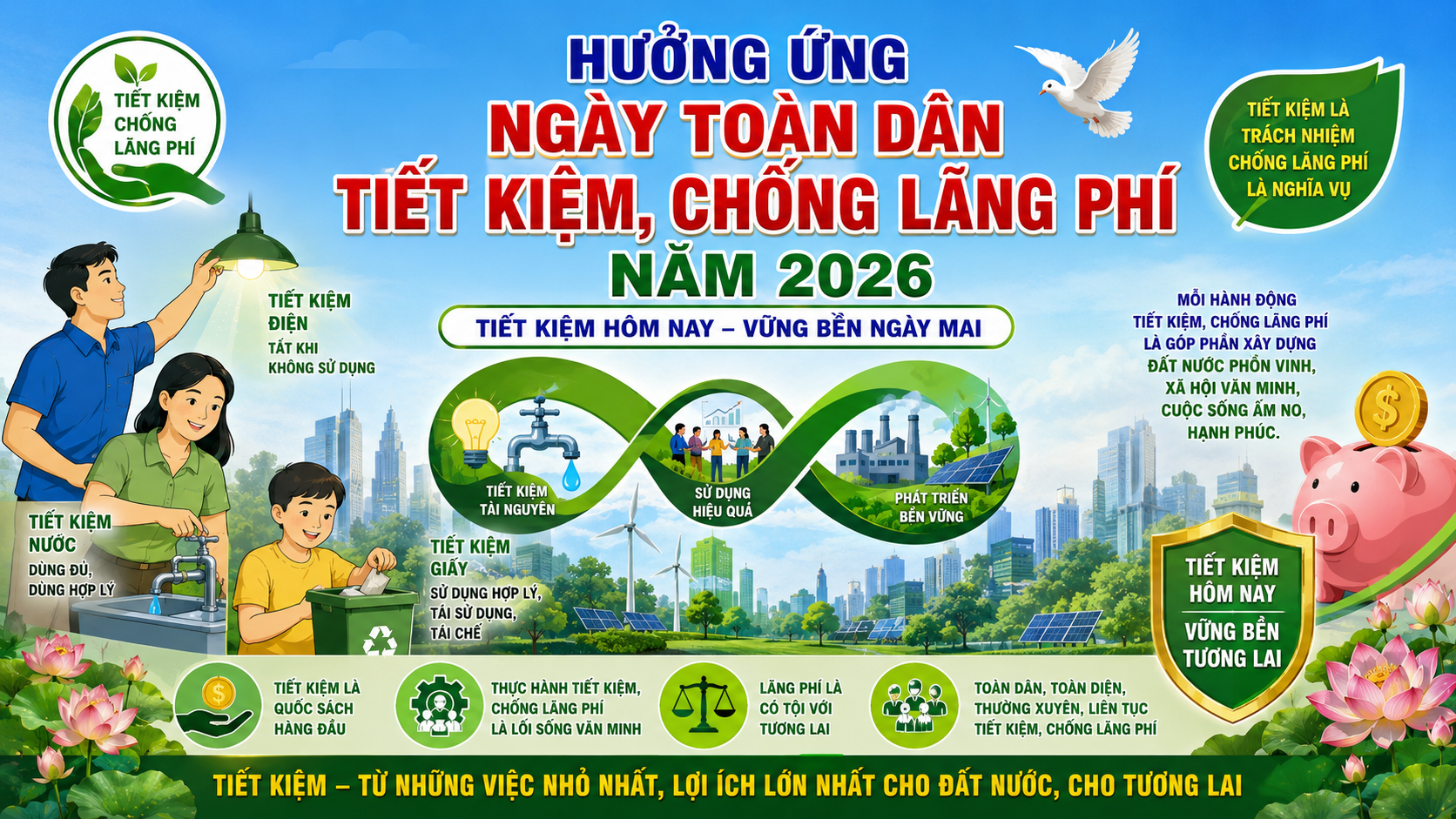 HƯỞNG ỨNG NGÀY TOÀN DÂN TIẾT KIỆM, CHỐNG LÃNG PHÍ NĂM 2026