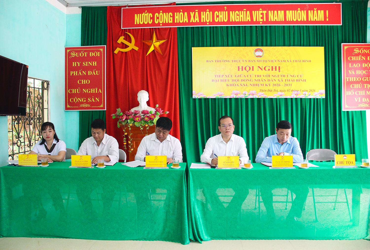 Xã Thái Bình tổ chức Hội nghị tiếp xúc cử tri, vận động bầu cử đại biểu HĐND xã khóa II, nhiệm kỳ 2026 – 2031 tại đơn vị bầu cử số 1