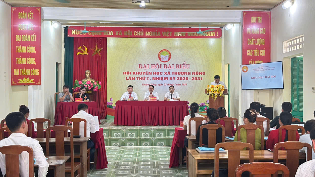 Đại Hội Đại biểu, hội Khuyến học xã Thượng Nông Lần thứ I, nhiệm kỳ 2026 - 2031