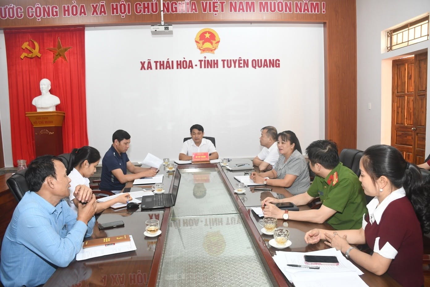 XÃ THÁI HÒA HỌP BAN CHỈ ĐẠO KỲ THI TỐT NGHIỆP THPT NĂM 2026