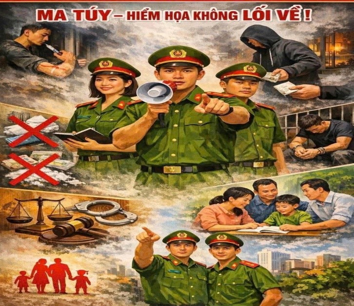 NÓI KHÔNG VỚI MA TÚY - VÌ BÌNH YÊN CUỘC SỐNG, HẠNH PHÚC GIA ĐÌNH VÀ TƯƠNG LAI THẾ HỆ TRẺ