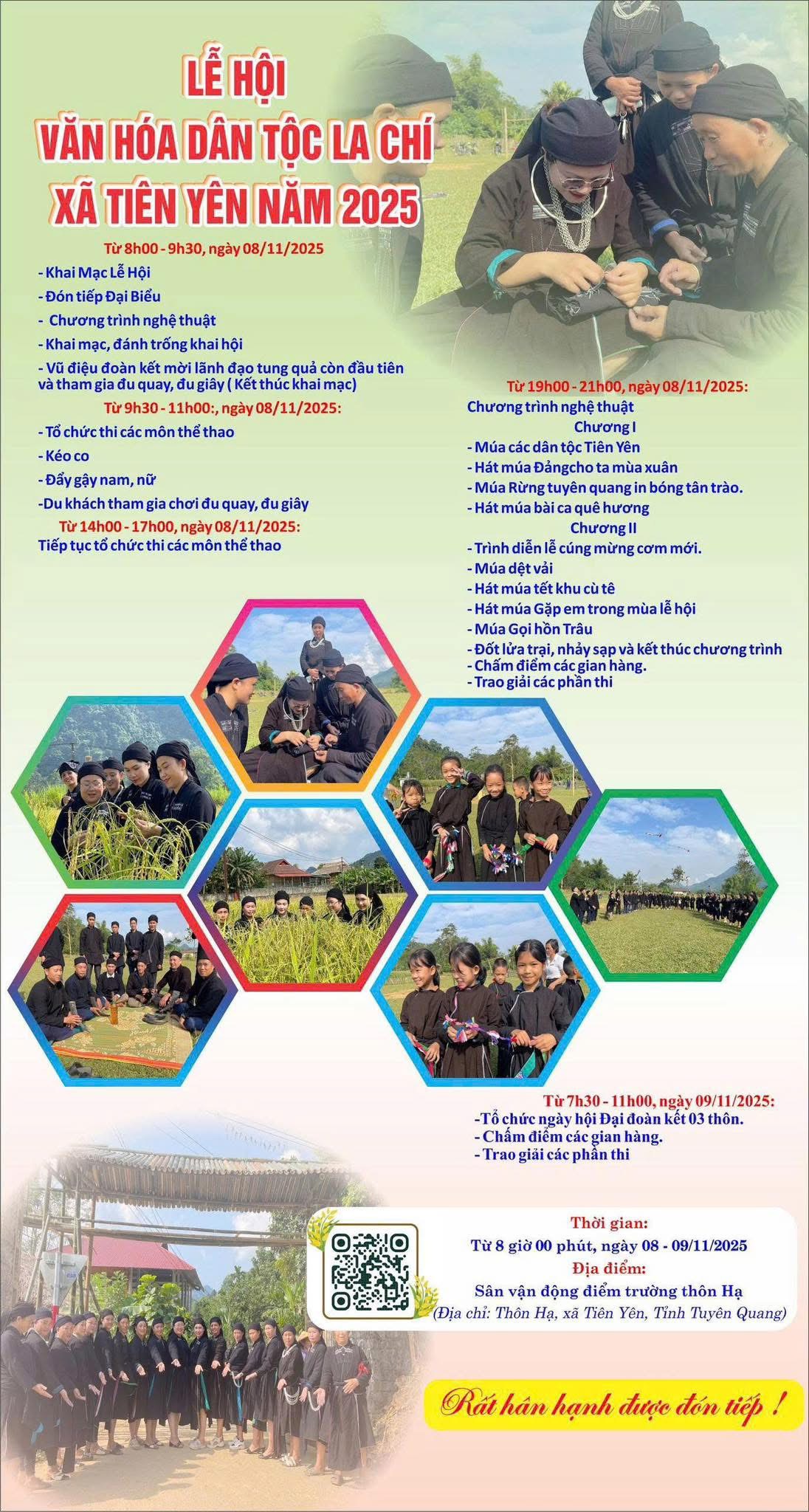 Hấp dẫn chuỗi sự kiện tại Lễ hội Văn hóa dân tộc La Chí xã Tiên Yên năm 2025