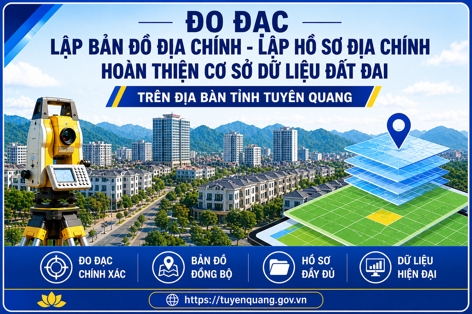Triển khai lập bản đồ địa chính, hoàn thiện cơ sở dữ liệu đất đai