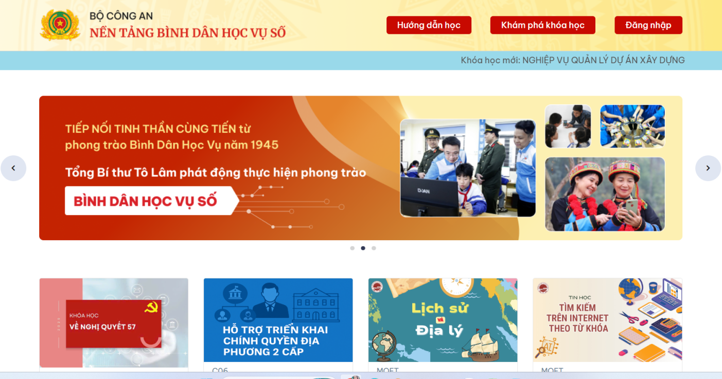 BÌNH DÂN HỌC VỤ SỐ - NỀN TẢNG CHO SỰ PHÁT TRIỂN TRONG KỶ NGUYÊN SỐ