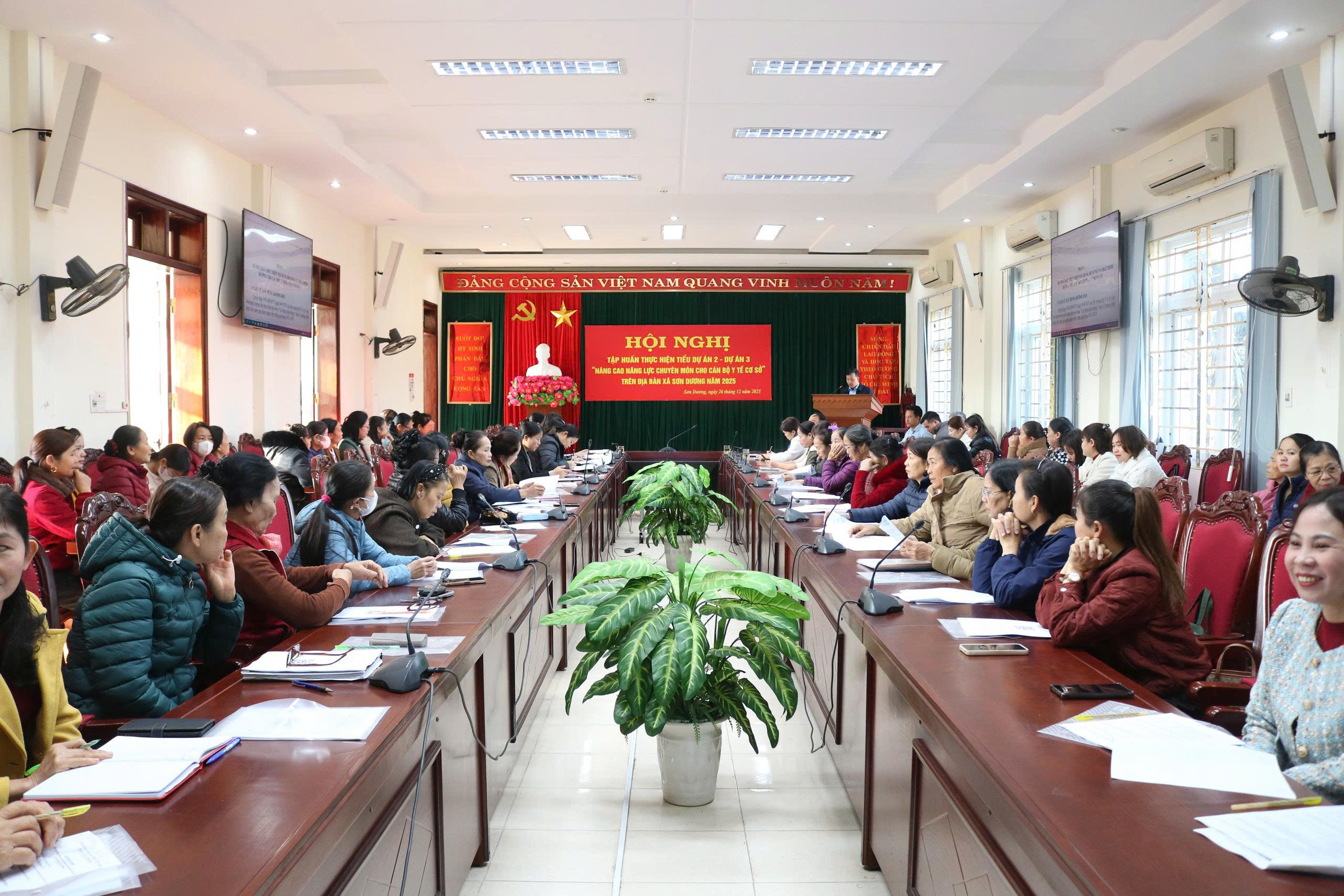 Xã Sơn Dương tập huấn triển khai Tiểu dự án 2, Dự án 3 “Cải thiện dinh dưỡng” năm 2025