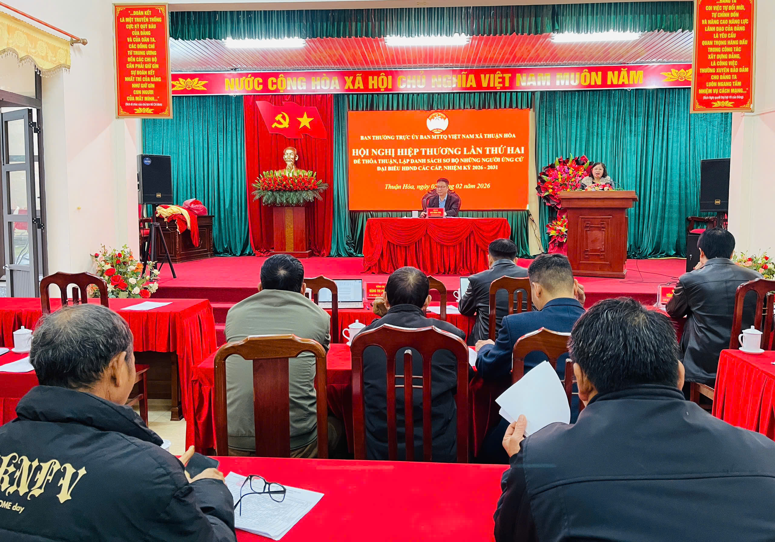 Hội nghị hiệp thương lần thứ 2 thỏa thuận lập danh sách sơ bộ những người ứng cử Đại biểu HĐND xã Thuận Hòa khóa khóa XXIV nhiệm kỳ 2026 – 2031.