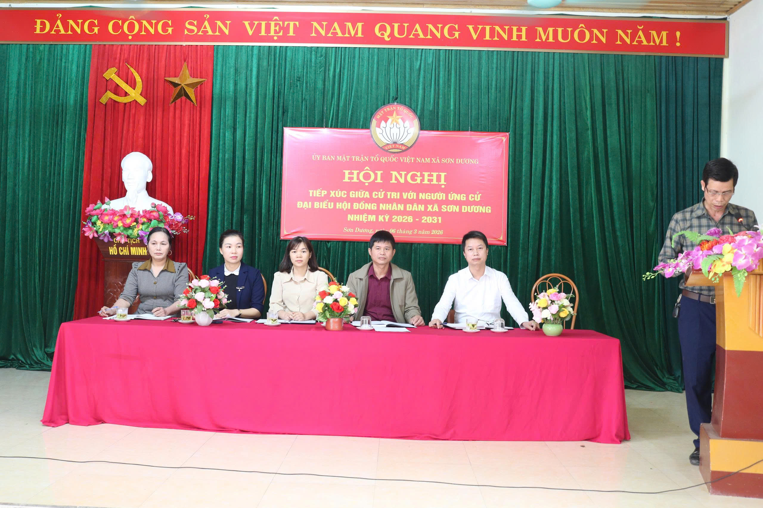 Đơn vị bầu cử số 1 xã Sơn Dương tiếp xúc cử tri vận động bầu cử đại biểu HĐND cấp xã, nhiệm kỳ 2026 - 2031