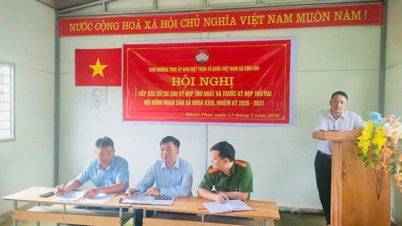 TỔ ĐẠI BIỂU SỐ 04 HĐND XÃ CÔN LÔN TIẾP XÚC CỬ TRI SAU KỲ HỌP THỨ NHẤT VÀ TRƯỚC KỲ HỌP THỨ HAI