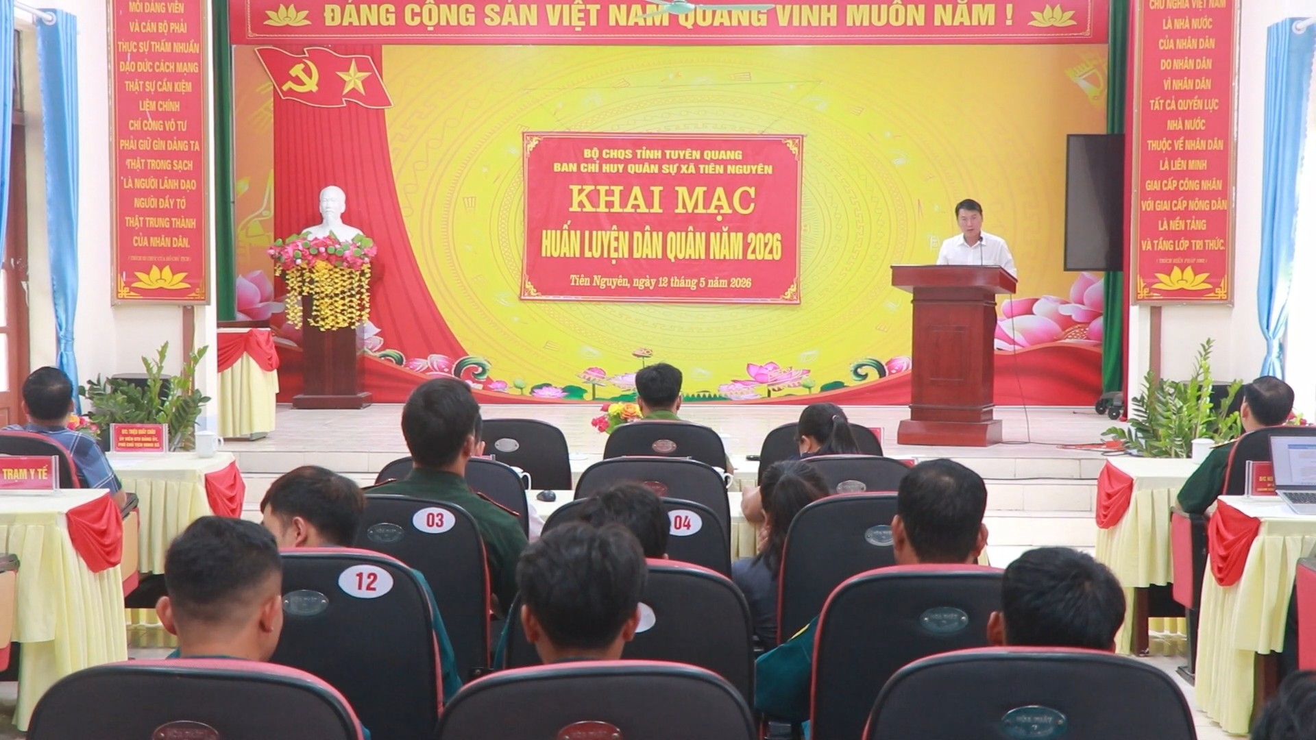 UBND xã Tiên Nguyên tổ chức khai mạc huấn luyện dân quân năm 2026