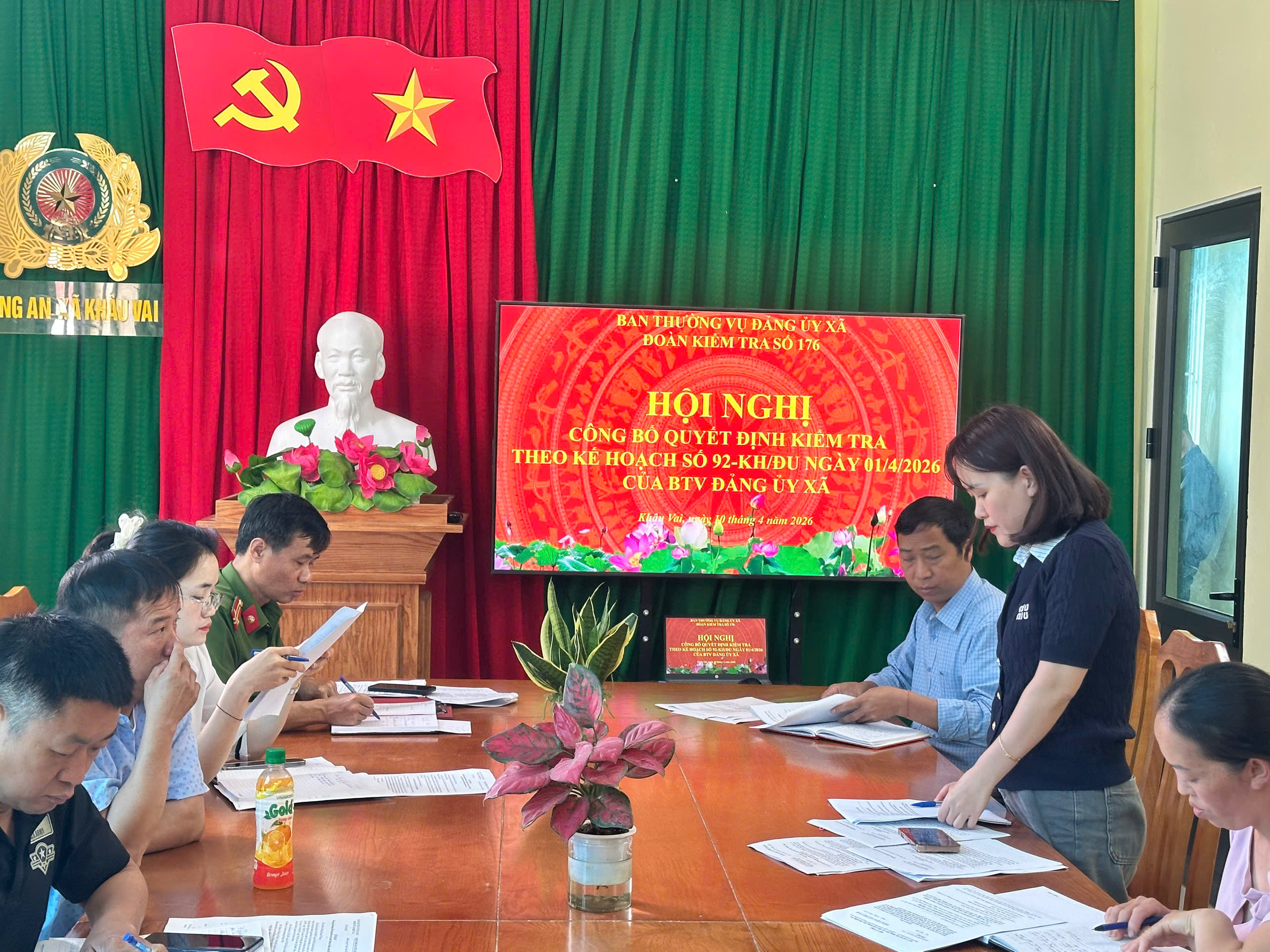 Hội nghị công bố Quyết định kiểm tra các chi bộ thôn