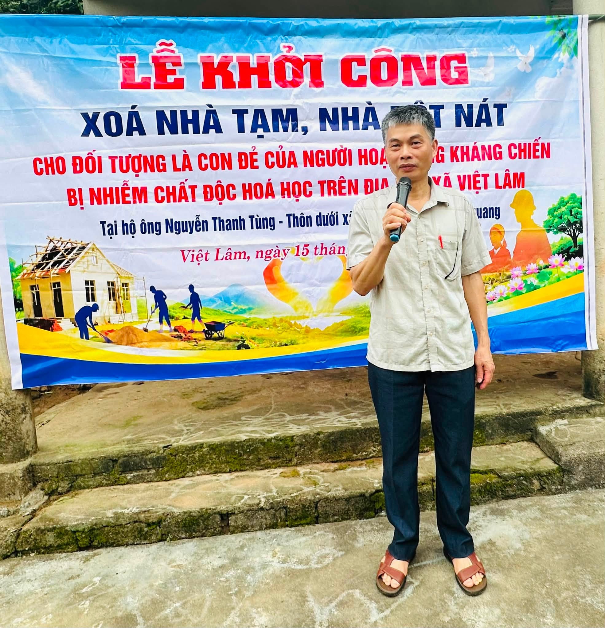 XÃ VIỆT LÂM ĐỒNG LOẠT KHỞI CÔNG HỖ TRỢ XÂY MỚI, SỬA CHỮA NHÀ Ở CHO CON ĐẺ CỦA NGƯỜI HOẠT ĐỘNG KHÁNG CHIẾN BỊ NHIỄM CHẤT ĐỘC HÓA HỌC