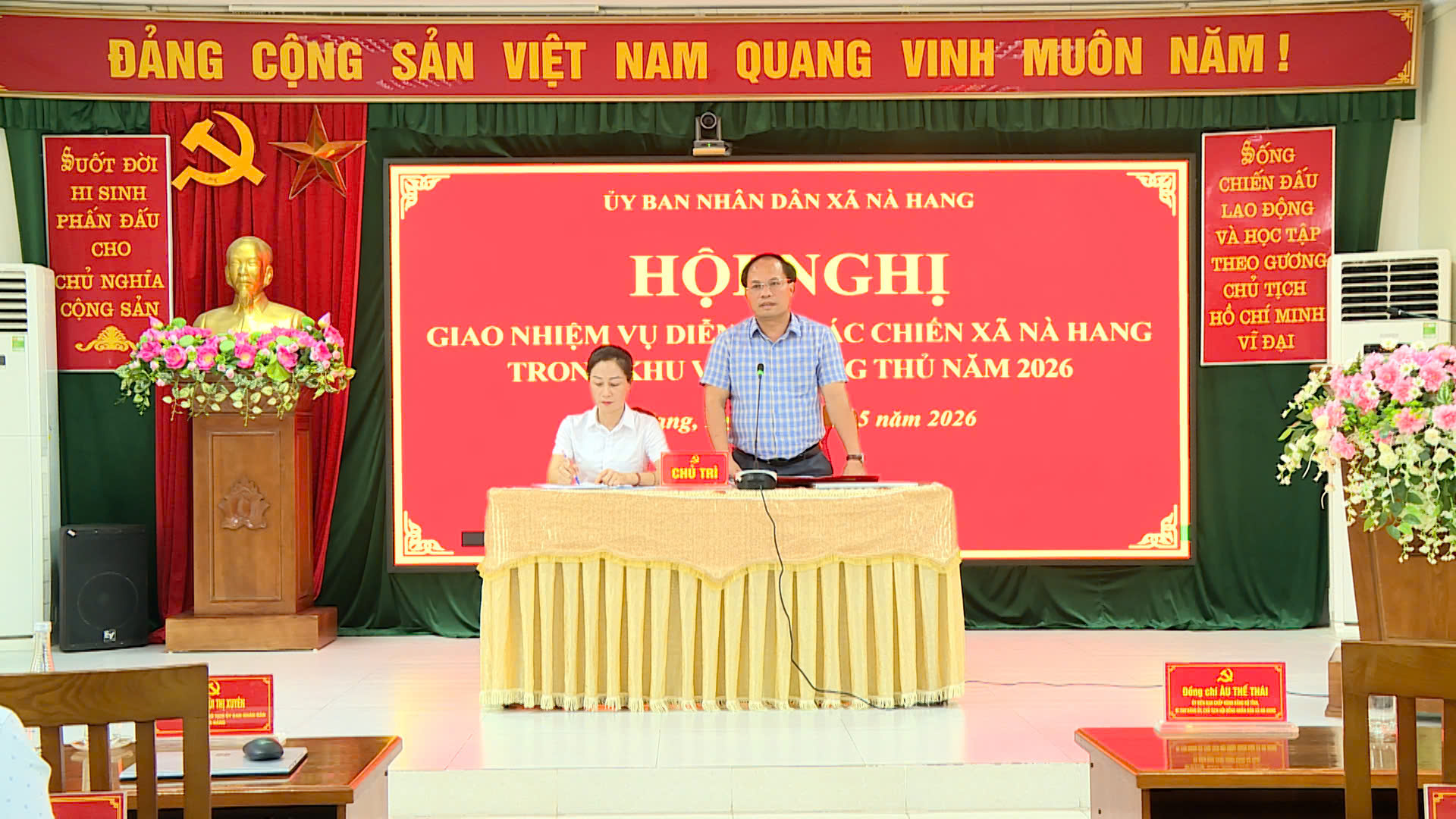 Xã Nà Hang tổ chức Hội nghị giao nhiệm vụ diễn tập tác chiến trong khu vực phòng thủ năm 2026