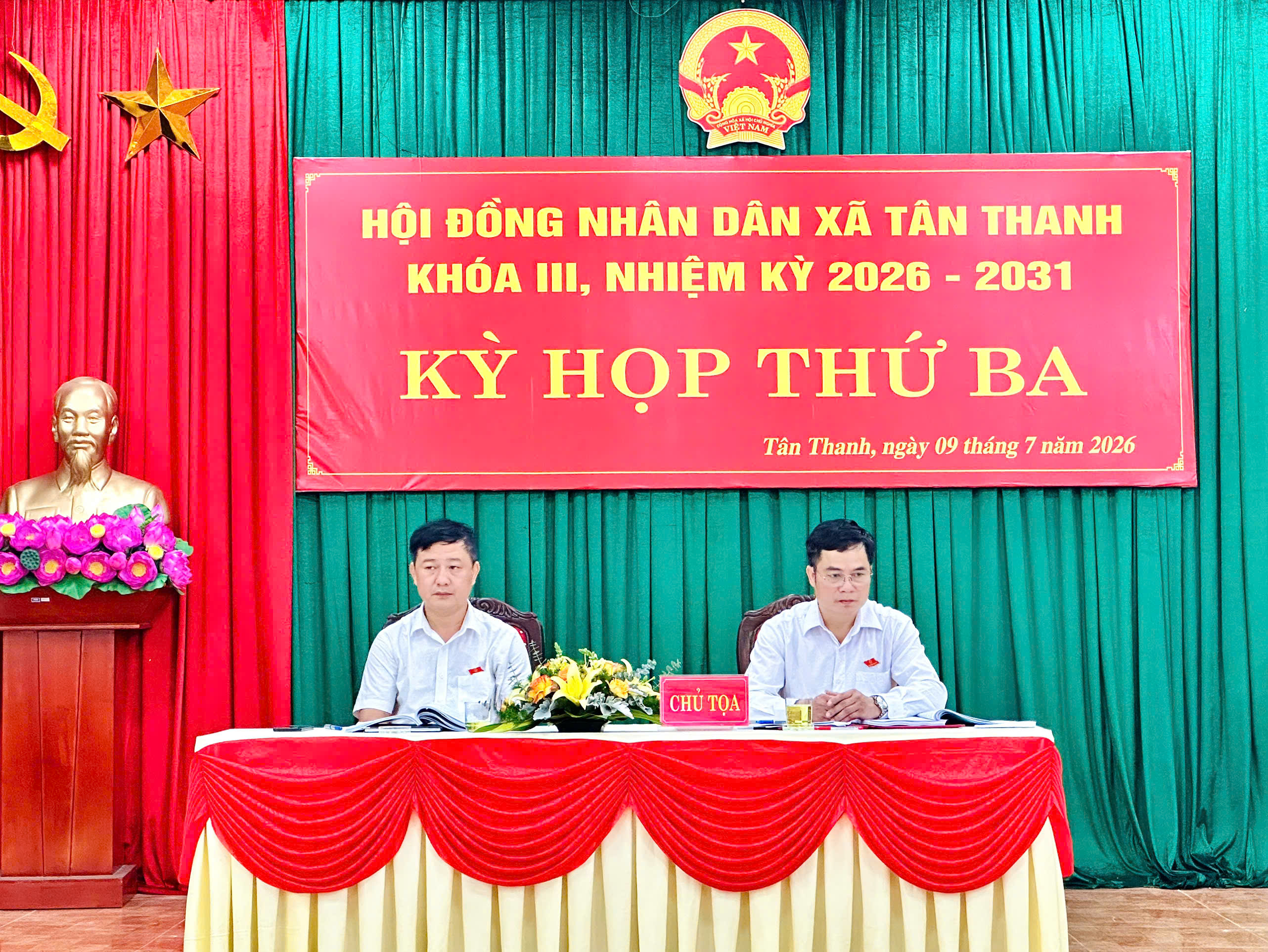 Kỳ họp thứ ba, Hội đồng nhân dân xã Tân Thanh khóa III, nhiệm kỳ 2026 – 2031