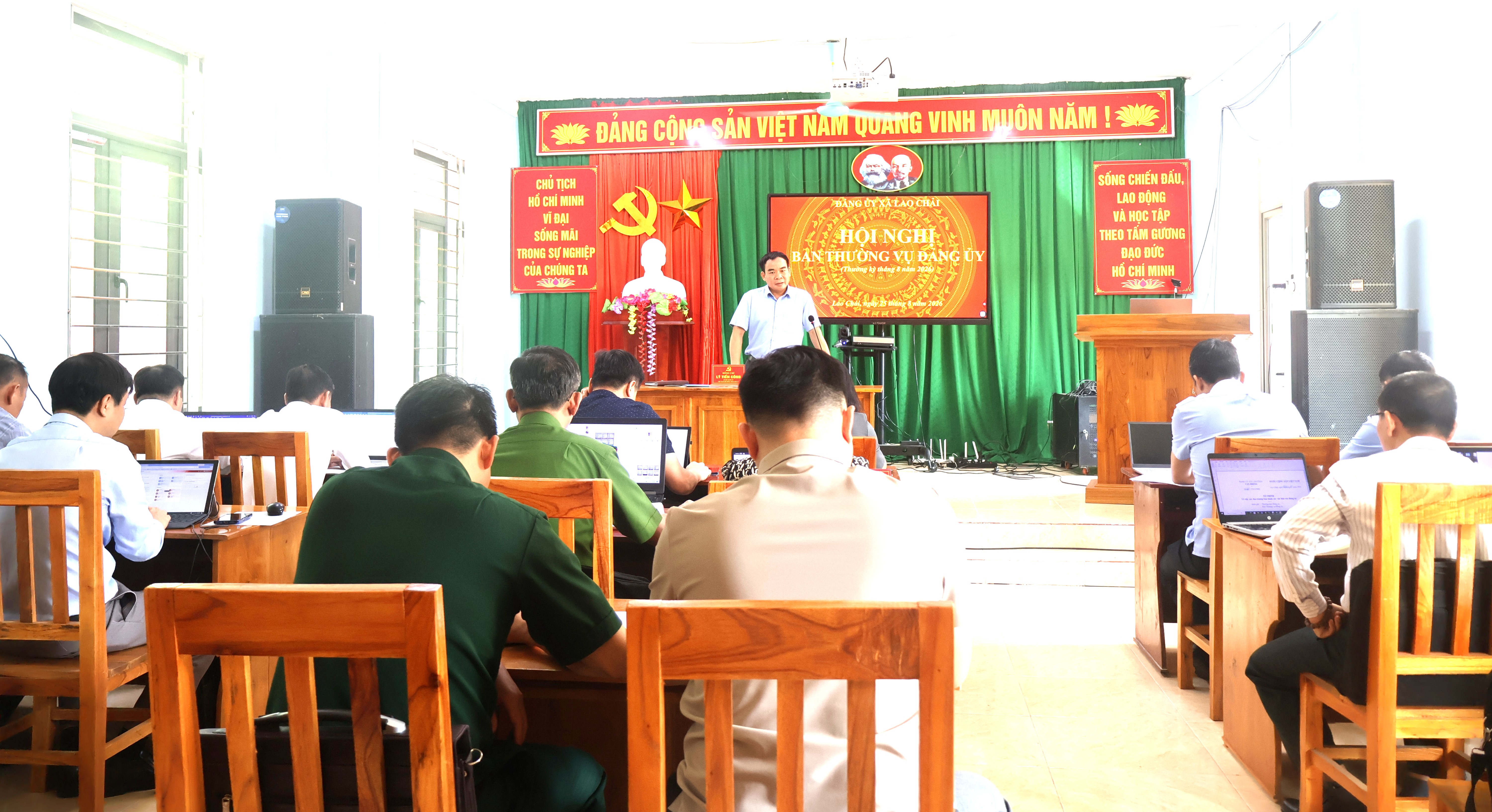 Ban Thường vụ Đảng ủy xã Lao Chải tổ chức Hội nghị thường kỳ tháng 8 năm 2026