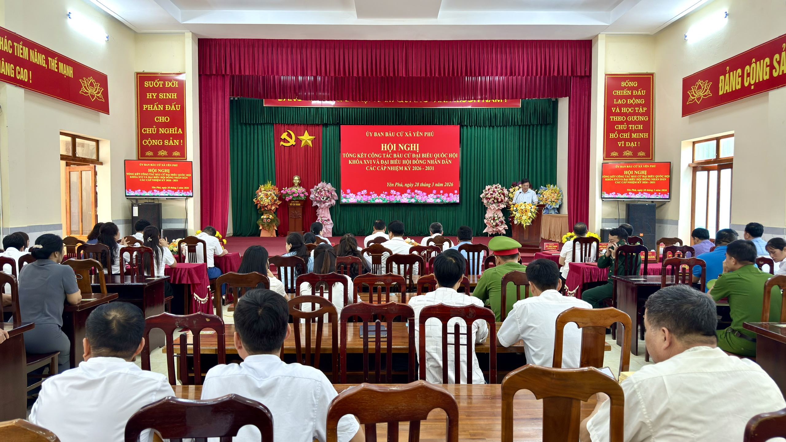 XÃ YÊN PHÚ TỔ CHỨC TỔNG KẾT CUỘC BẦU CỬ ĐẠI BIỂU QUỐC HỘI KHOÁ XVI VÀ ĐẠI BIỂU HỘI ĐỒNG NHÂN DÂN CÁC CẤP NHIỆM KỲ 2026 – 2031. THỰC HIỆN NHIỆM VỤ TRƯỚC TRONG VÀ SAU TẾT, CÔNG TÁC TUYỂN QUÂN, LỄ HỘI ĐỘNG TIÊN - CHỢ QUÊ, LỄ HỘI GẦU TÀO NĂM 2026.