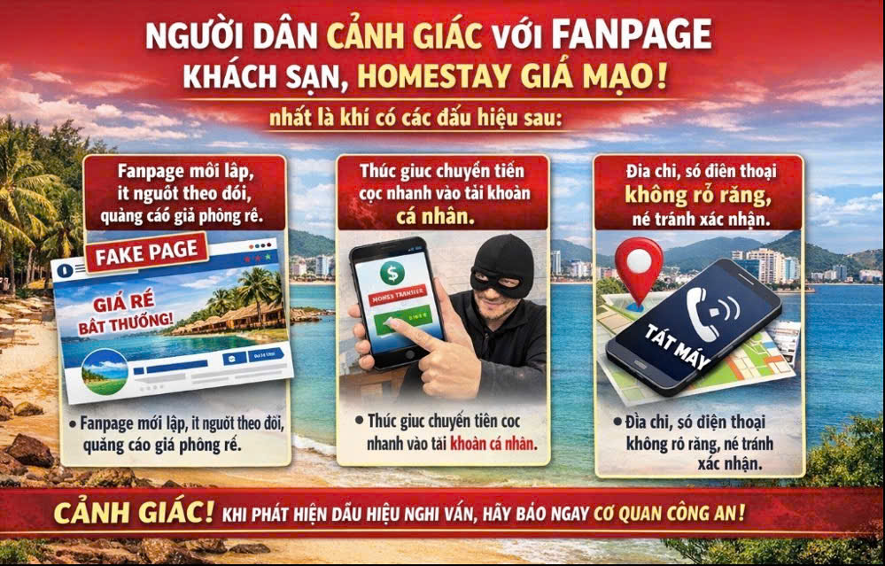 CẢNH GIÁC VỚI THỦ ĐOẠN LỪA ĐẢO ĐẶT PHÒNG, TOUR DU LỊCH DỊP LỄ QUỐC KHÁNH 2/9