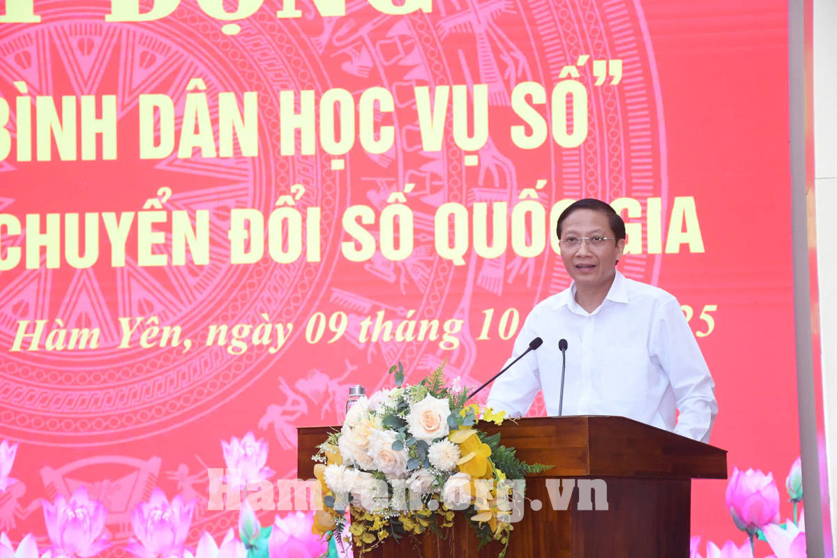 Xã Hàm Yên đã tổ chức lễ phát động phong trào “Bình dân học vụ số”