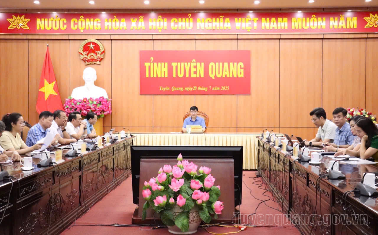 Tỉnh Tuyên Quang tham dự họp trực tuyến của Chính phủ triển khai công tác chỉ đạo ứng phó với cơn bão số 3 (Wipha) năm 2025