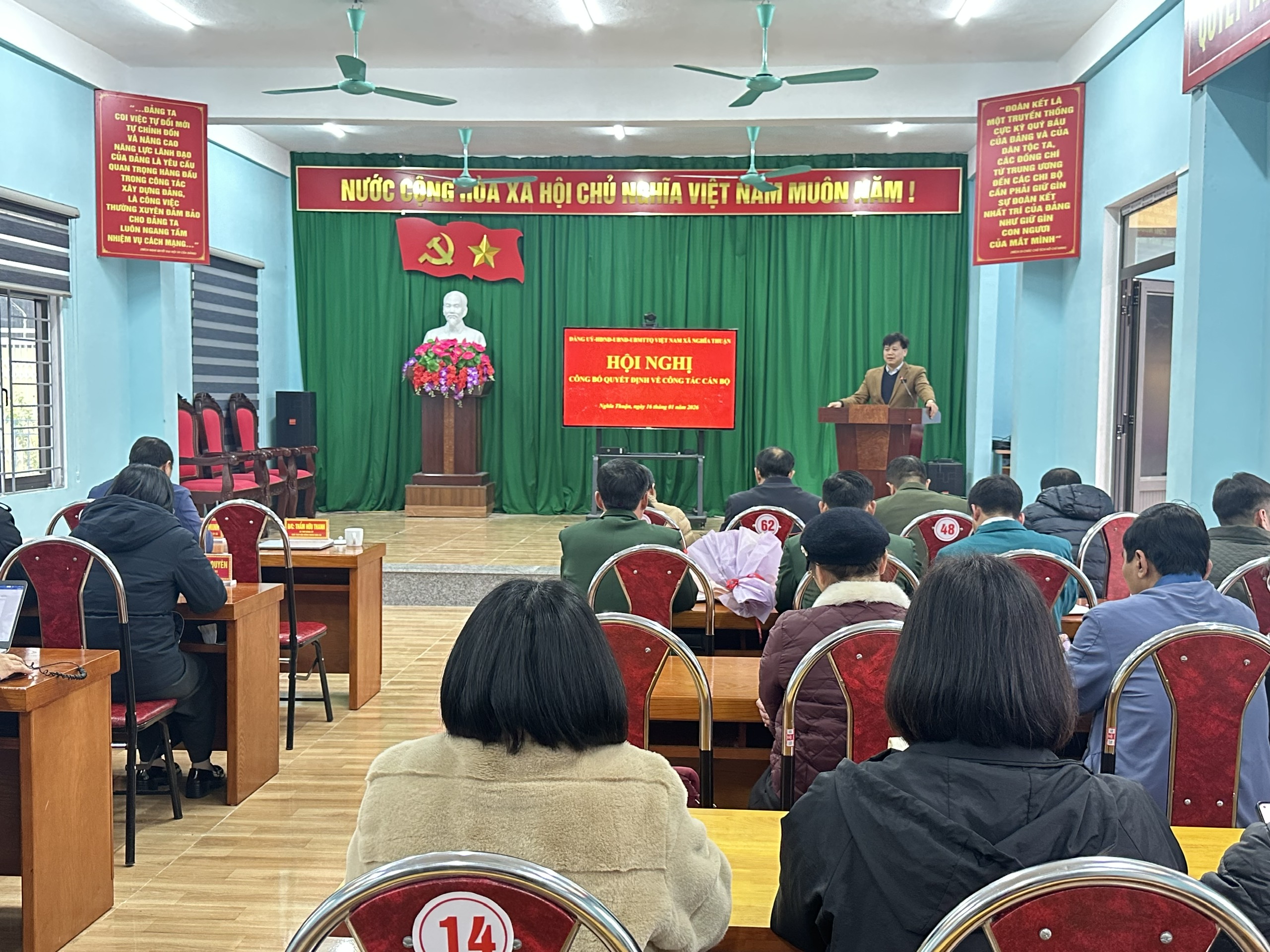 Hội nghị công bố Quyết định về công tác cán bộ Ban Chỉ huy Quân sự xã