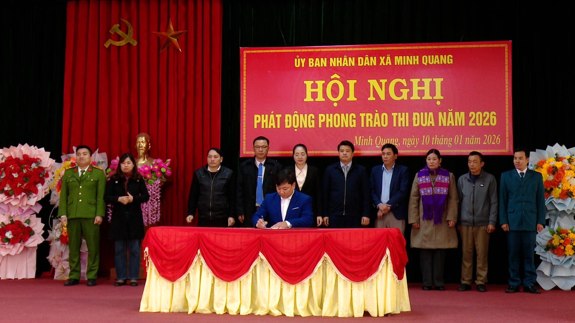 Uỷ ban nhân dân xã Minh Quang tổ chức chức Hội nghị phát động phong trào thi đua năm 2026