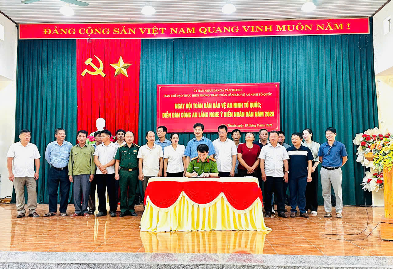 XÃ TÂN THANH TỔ CHỨC NGÀY HỘI TOÀN DÂN BẢO VỆ AN NINH TỔ QUỐC NĂM 2026