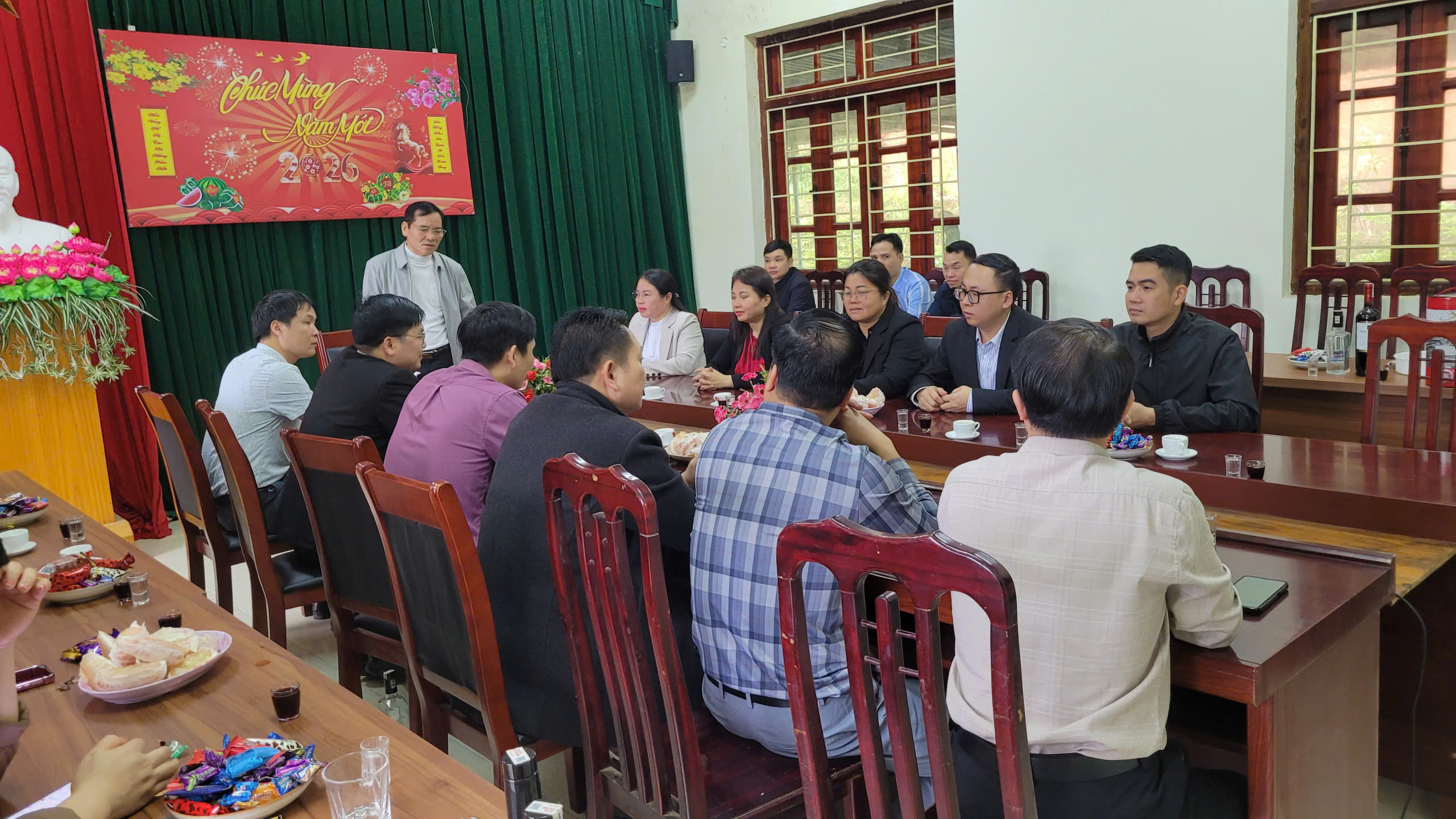 Sáng  23/2, Đảng ủy - HĐND - UBND xã đã tổ chức buổi gặp mặt đầu xuân cán bộ, công chức, viên chức trong toàn xã trong không khí phấn khởi, ấm áp và đoàn kết.