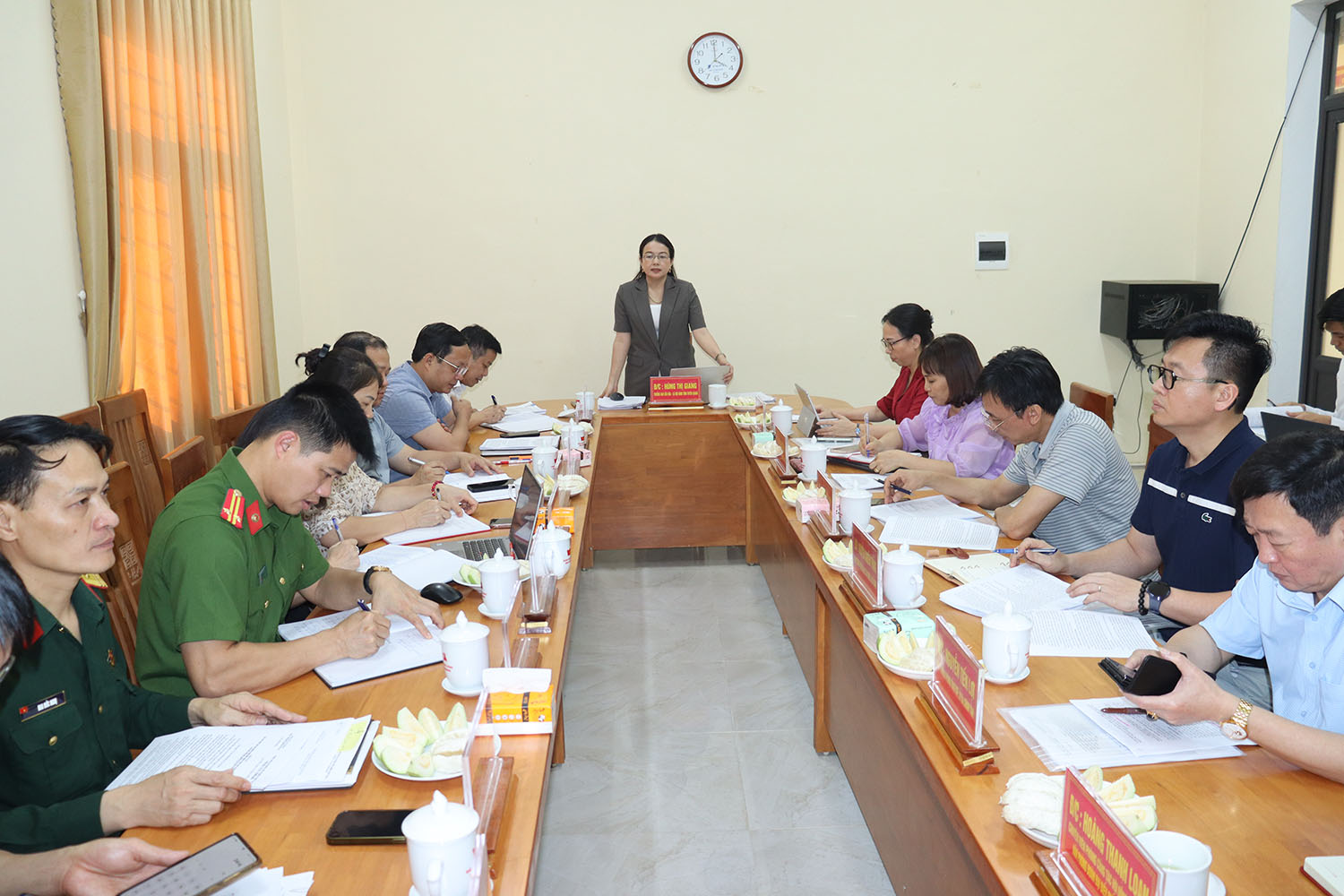 Đoàn kiểm tra, giám sát số 271 tỉnh Tuyên Quang làm việc với Ban Thường vụ Đảng ủy xã Lực Hành