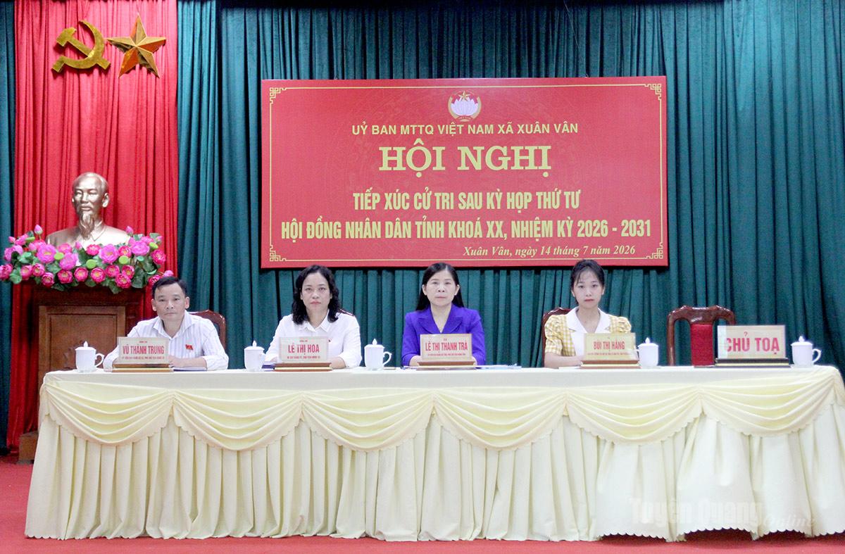 Đại biểu HĐND tỉnh tiếp xúc cử tri xã Xuân Vân