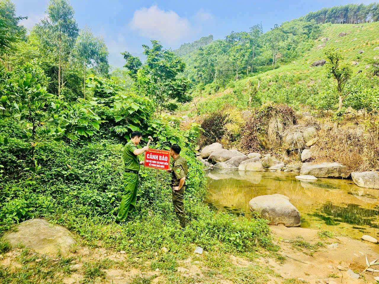 CÔNG AN XÃ YÊN SƠN TĂNG CƯỜNG PHÒNG, CHỐNG ĐUỐI NƯỚC