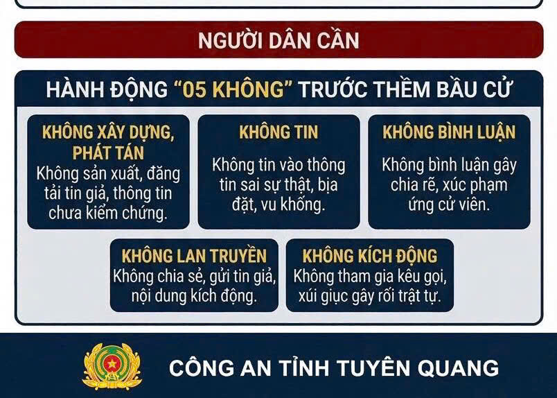Người dân cần hành động "5 không" trước thềm bầu cử