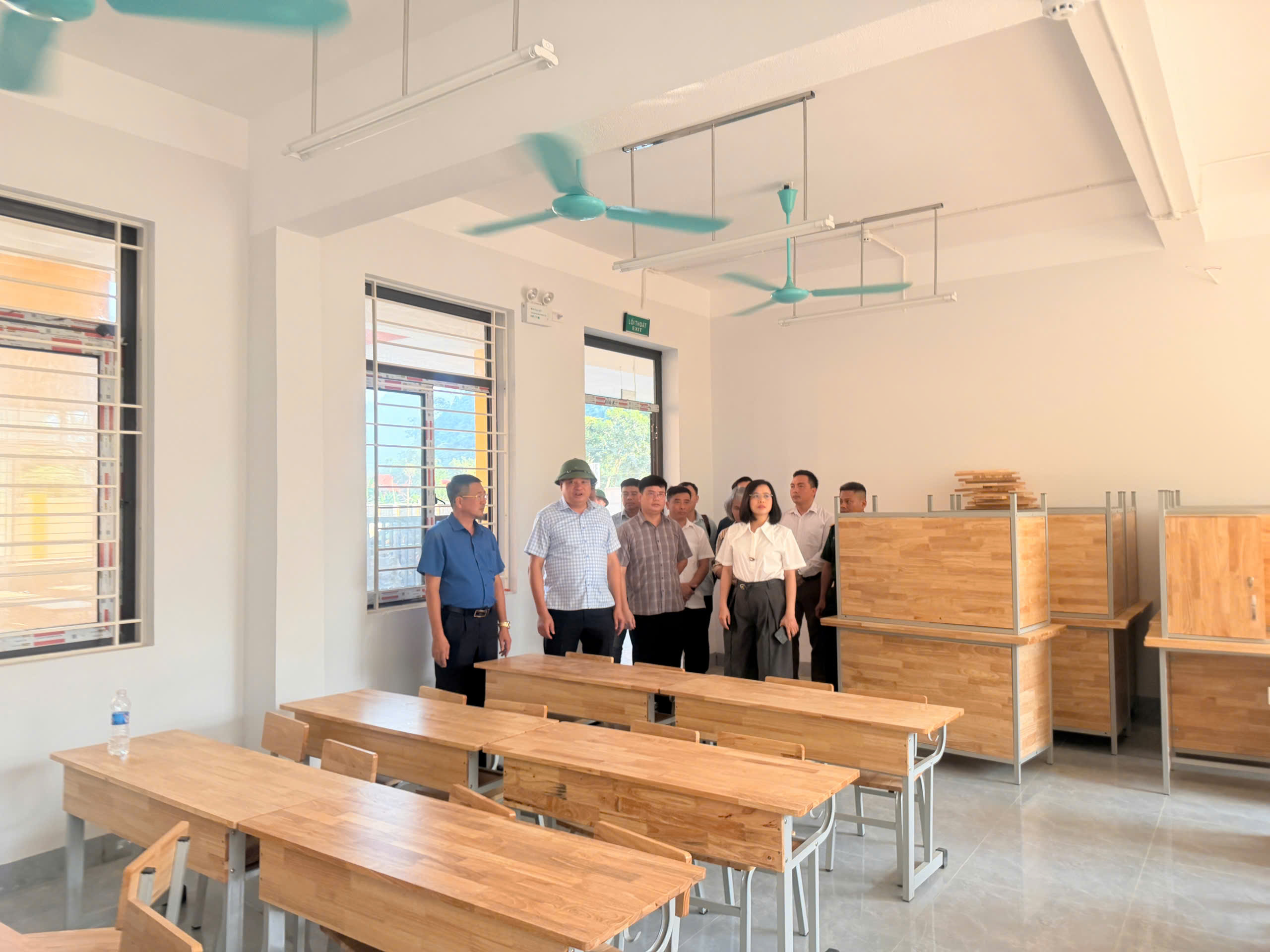 KIỂM TRA, GIÁM SÁT TIẾN ĐỘ XÂY DỰNG TRƯỜNG PTNT TIỂU HỌC VÀ THCS MINH TÂN