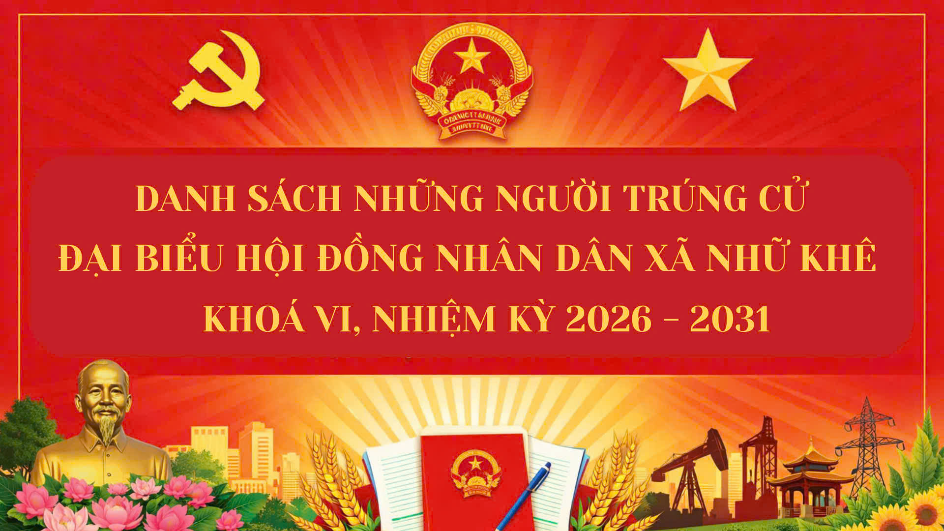 Danh sách những người trúng cử Đại biểu Hội đồng nhân dân xã Nhữ Khê khóa VI, nhiệm kỳ 2026 - 2031