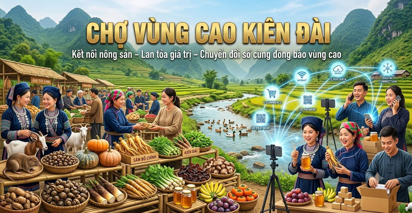Mời tham gia nhóm Facebook "Chợ Vùng cao Kiên Đài" để kết nối, quảng bá và tiêu thụ sản phẩm địa phương