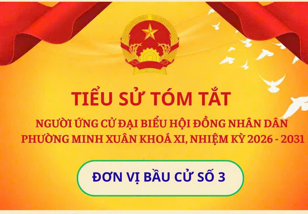 DANH SÁCH TIỂU SỬ TÓM TẮT NGƯỜI ỨNG CỬ TẠI ĐƠN VỊ BẦU CỬ SỐ 3 PHƯỜNG MINH XUÂN