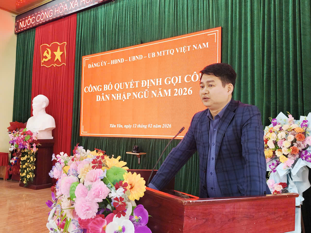 Lễ công bố Quyết định gọi công dân lên đường nhập ngũ năm 2026