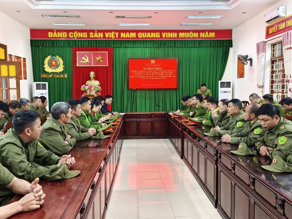 Công an xã Quản Bạ (tỉnh Tuyên Quang) đã tổ chức Lễ ra quân mở đợt cao điểm tấn công, trấn áp tội phạm, bảo đảm an ninh, trật tự nhằm phục vụ Đại hội đại biểu toàn quốc lần thứ XIV của Đảng, bầu cử đại biểu Quốc hội khóa XVI, HĐND các cấp nhiệm kỳ 2026–2031